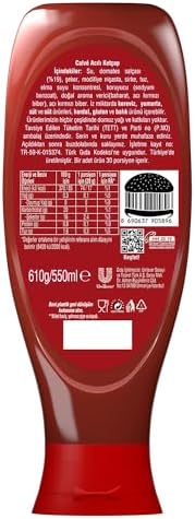 Calve Ketçap Acılı Tam Mevsiminde Toplanan Domatesler Hafif Orta Acı 610 g - Görsel 5