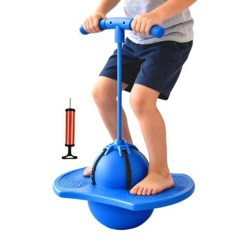 Generisch Juguete para saltar, con mango, silencioso, antideslizante, elástico, para casa, escuela, parque, viajes, deportes, camping, cumpleaños