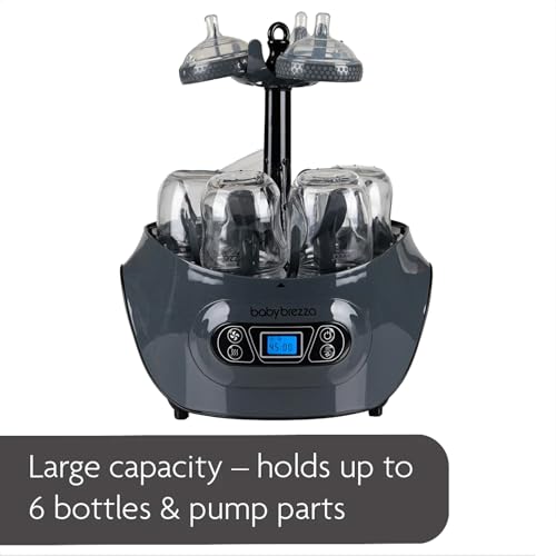 Baby Brezza Baby Bottle Sterilizer and Dryer Machine – Electric Steam Sterilization - Universal Fit - Pacifiers, Glass, Plastic, and Newborn Feeding Bottles, Charcoal - Thumbnail 5