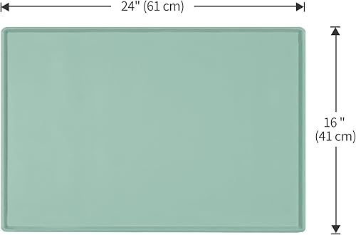 Miniatura 121 de Tapete de comida para perros, bandeja de comida impermeable de silicona, mantel individual antideslizante para mascotas, borde elevado de 0.6