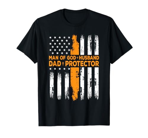 Jesus God Religious Man of God Husband Dad Protector T-Shirt