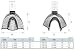 Osung Dental Regular Ni-Brass Impression Tray Set, Pack of 6 - TBWZ6
