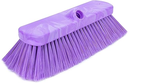 Image of SPARTA 41278EC68 Flo-Thru Plastic Wall Scrub Brush, Equipment Brush With Soft Nylex Bristles For Industrial Kitchens, Hospitals, Commercial Cleaning, 4 Inches, Purple, (Pack of 12)