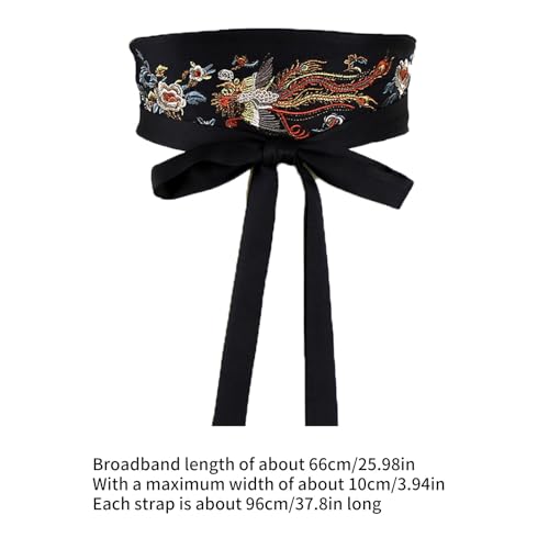 UncleS Floral Pattern Wide Waistband Soft Breathable Belt Adjustable Cable3