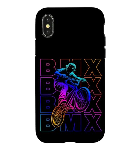 BMX Rad 80s �o�C�N ���C�_�[ �X�^���g �t���[�X�^�C�� �T�C�N�����O �X�}�z�P�[�X iPhone X/XS �p