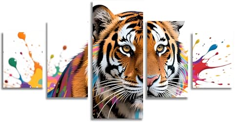 Broderie Diamant Kit Complet Grand Format Mefooge 5D Diamond Painting Tigre F698 pour Salon