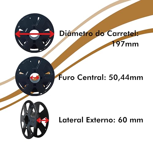 Filamento PLA para Impressora 3D 1,0kg 1,75mm (Bronze)