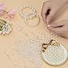Hudinsun 1200 Pcs Pearl Beads for Jewelry Making, 5 Size Round Pearls for Bracelets Making Kit Small Pearl Filler Beads with Hole for DIY Craft Necklace Earrings #2