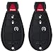 ECCPP 2X Replacement New Uncut 4 Button Automotive Keyless Entry Remote Key Control Transmitter Combo Fit for Chrysler Dodge Jeep Volkswagen Routan IYZ-C01C