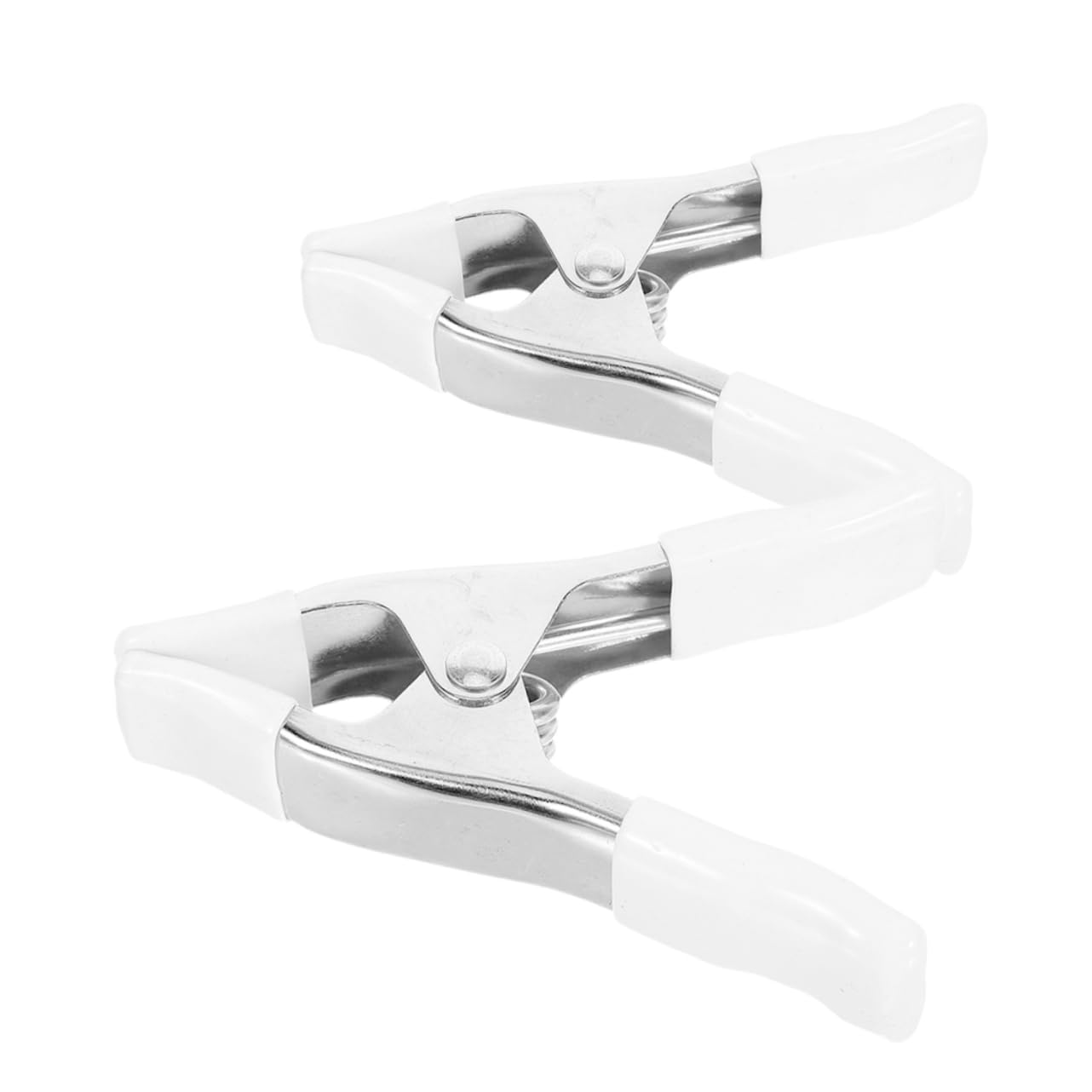 OFFSCH 2pcs Heavy Duty Spring Clamps with PVC Protection Nickel Plated for Backdrop Stands Home Decor Secure Grip for Crafts Woodworking Easy Tool Setup