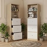 INICO Alacenas para Cocina con 3 cajones y 2 Compartimentos de Almacenamiento Mueble para Cocina Mueble Organizador Armario...