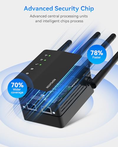 WiFi Extender, Long Range WiFi Repeater, WiFi Range Extender, Covers Up to 12880 Sq.ft, Easy Set Up for Home, WiFi Extender Signal Booster, Dual Band Wireless Booster - Image 7
