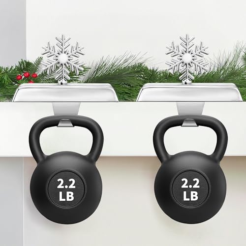 image for SYITCUN Stocking Holders for Mantle, 4 Pcs Weighted Christmas Stocking