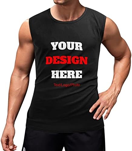 Custom T Shirts Personalized Add Your Photo Text Ultra Soft for Men Women, Front & Back Print Heavy Cotton Short Sleeve T Shirt