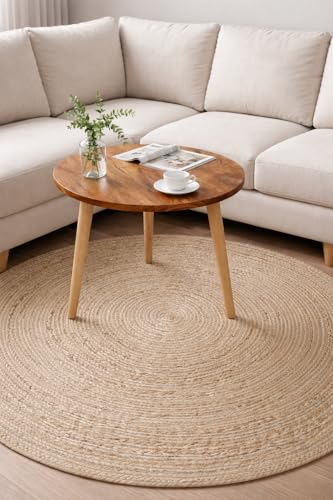 Image of BROWN ART SHOPPEE Coffee Table Faux Marble Design Table Side Table, Round Solid Wood End Table Coffee Table Flower Stand Sofa Side For Living Room Balcony Furniture Decor Corner table-15x15x18 (Brown)