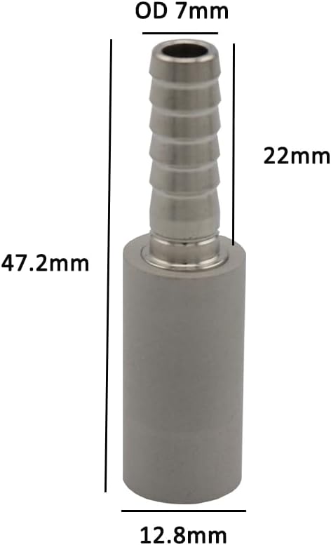 0.5 or 2 Micron Diffusion Stone with 1/4" Barb Stainless Steel Aeration Stone for Home Brewing(0.5 Micron)