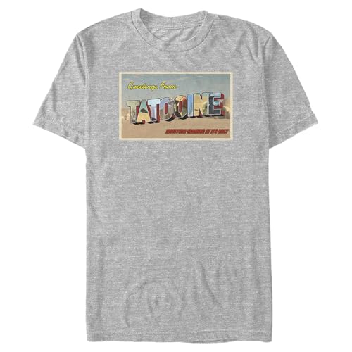T-Shirt Star Wars Tatooine pour Homme avec Motif Carte Postale Vintage
