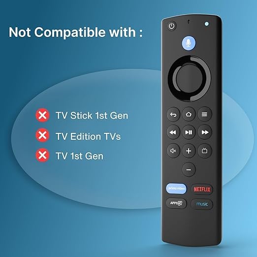 Image of LOUTOC Voice Remote Control Compatible with AMZ TV Stick 3rd Gen (Black)