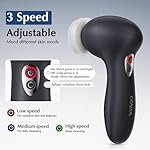COSLUS Facial Cleansing Brush Face Scrubber: 3 in 1 Bi-Directional Electric Spin Brush for Removing Blackhead, Exfoliating, Massaging - Rechargeable Waterproof, 3 Adjustable Speeds for Men & Women - Image 4