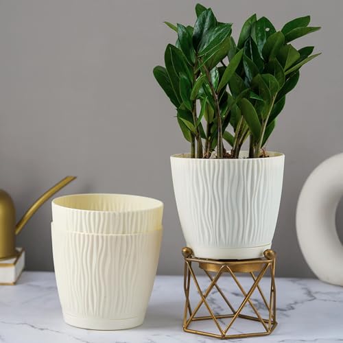 Nurturing Green® Set of 3 Self Watering Pots for Home, Decor & Ga...