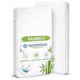 Flyideas Wasserdichter Matratzenschoner Kinderwagen 75x35 cm, 2 STK. Zertif. Bambus Matratzenschutz Betteinlage für Kinderwagenmatratze Stubenwagen Moseskörbe Baby