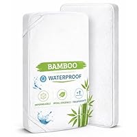 Flyideas Next 2 Me Beistellbett Wasserdichter Matratzenschoner 83x50 cm, 2 STK. Zertif. Bambus Matratzenschutz Betteinlage für Babymatratzen & Baby Beistellbetten der Größe: 50x80, 50x83 und ähnlich