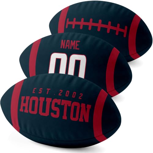 Image of ANTKING Houston Throw Pillow Custom Name Number for Men Boy Gifts | Personalized Gift for Youth for Birthday Christmas