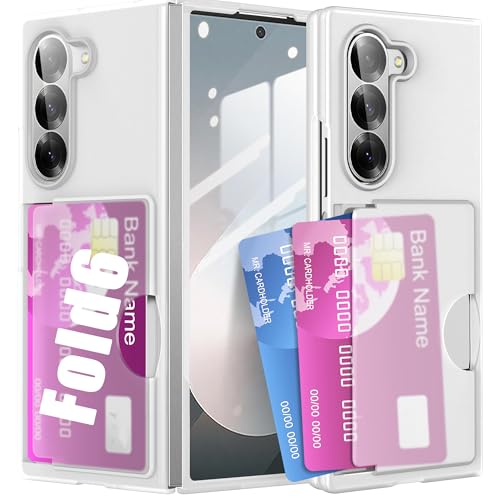 Étui Samsung Galaxy Z Fold 6 transparent mat anti-rayures avec porte-carte