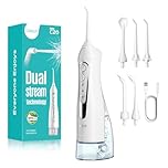 COSLUS C20 Water Dental Flosser Teeth Pick: 2026 Upgraded Portable Cordless Oral Irrigator 300ML Rechargeable Travel Irrigation Cleaner IPX7 Waterproof Flossing Machine for Teeth Cleaning