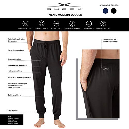 SHEEX Performance Sleepwear Men's Modern Jogger, Sleep Cool, Dry & Comfy2