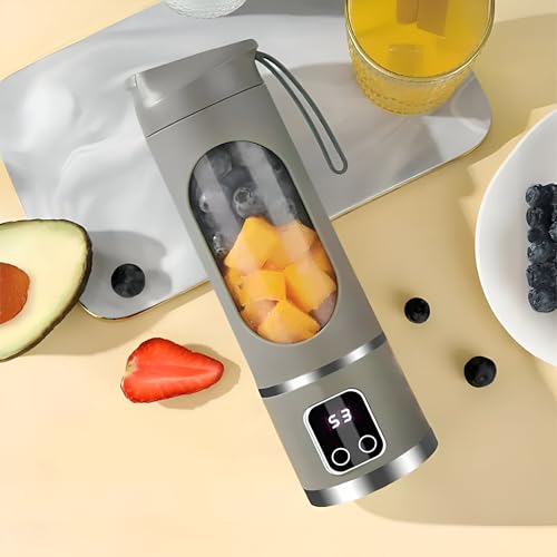 Frullatore Portatile Usb Ricaricabile 450 Ml 10 Lame Per Frullati Smoothie Compatto Da Viaggio Per Casa Ufficio Palestra Outdoor - 5