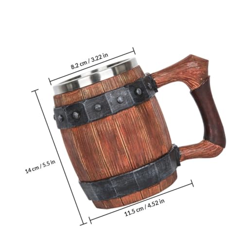 Jarra de cerveza de 600ml de acero inoxidable que mantiene el frío estilo barril 3