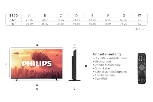 Philips 32PHS5500 FHD LED TV - 32 Zoll Display mit Pixel Plus, Kompaktem Design und Dolby Audio Mit Vocal Boost – Bild 5