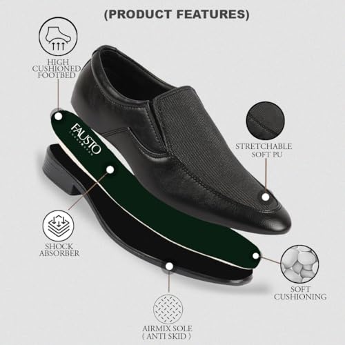 Image of FAUSTO Men Formal Pull-On Shoes