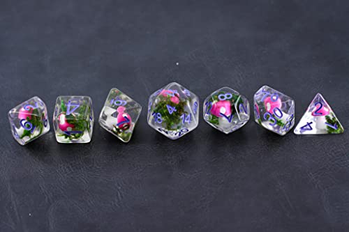 Mushroom Dnd Dice Set For Dungeons And Dragons, Gifts, D&D, D And D, Pathfinder, Accessories, D20, Polyhedral, Resin Dice, Metal, Dice Tray, Tower, Bag, Box #TOP5