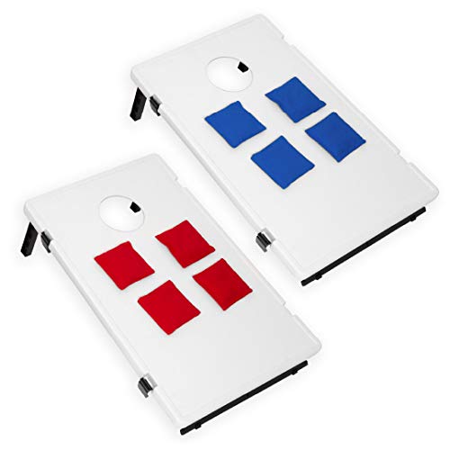 All Weather Cornhole Boards with Cornhole Bean Bag Set - Plastic Corn Hole
