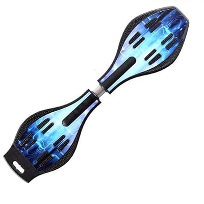 Magnitt Caster Board, Deluxe Junior Skateboard with Illuminating Wheels for More Excitement,Fun and Visibility, Twistboard for Kids 8+, Upgrade Color(B