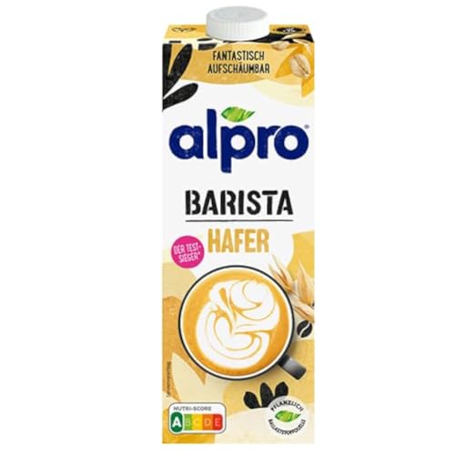 Alpro Bebida Vegetal de Avena Barista 1L, 8 Unidad (Paquete de 1)
