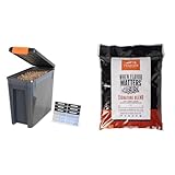 Bundle of Traeger Grills BAC637 StayDry Pellet bin, 22lb Capacity Wood Pellet Container + Traeger Grills Signature Blend 100% All-Natural Wood Pellets for Smokers 18 lb. Bag