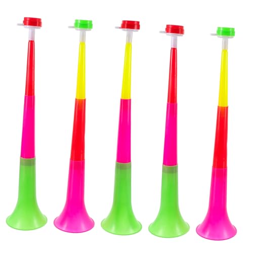 CONGARTENO 5Pcs Plastic Telescopic Horn Noisemaker Football Party Noise Makers for Sporting Events Cheer Accessories