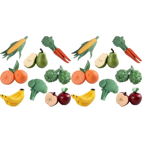 PRETYZOOM 2 Juegos Modelo De Frutas Y Verduras Vegetal Realista Jardín De Vegetales Falsos Decoración Accesorios De Fotografía Adorno De Fruta De Exhibición De Tienda El Plastico 8 Uds * 2