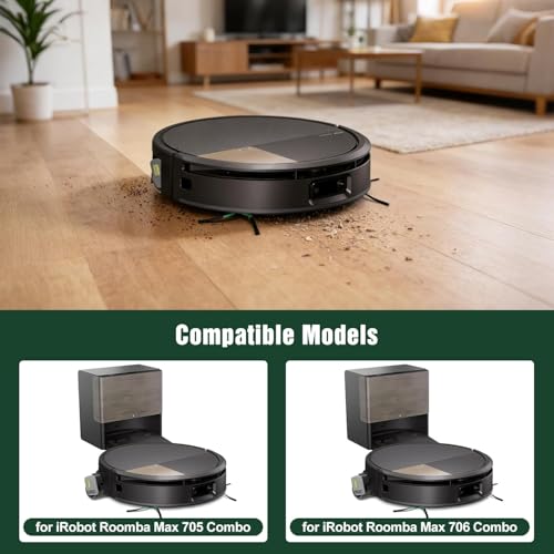 Odashen Roller Mop Ersatz Kit Kompatibel mit iRobot Roomba Max 705 Combo+ / Roomba Max 700 Series Combo Staubsauger, 2 Wischrollen Ersatzzubehör