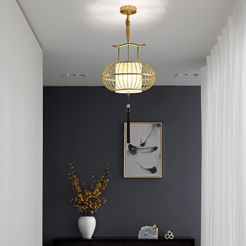 Lustre E27 style or à suspension pour éclairage de maison - 6