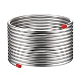 Vigorous Wort Chiller, 3/8' x 25 Ft Food Grade 304 Stainless Steel Coil, Water Chiller for Ice Bath Beer...