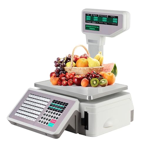 Báscula digital con impresora y pantalla doble 66 lbs miniatura 2