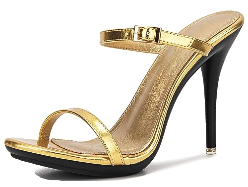 Sandales à talon aiguille stables avec boucle ajustable pour femme en 40