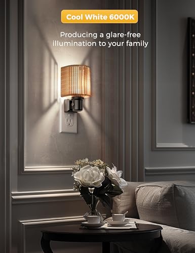 Image of L LOHAS LED Bright Night Lights Plug into Wall, Dimmable Night Light Boho