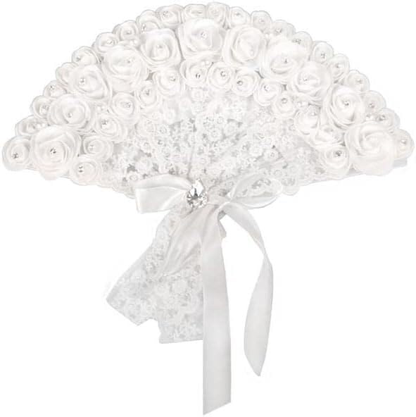 Éventail à main pliable en dentelle rose pour accessoires photo et cosplay