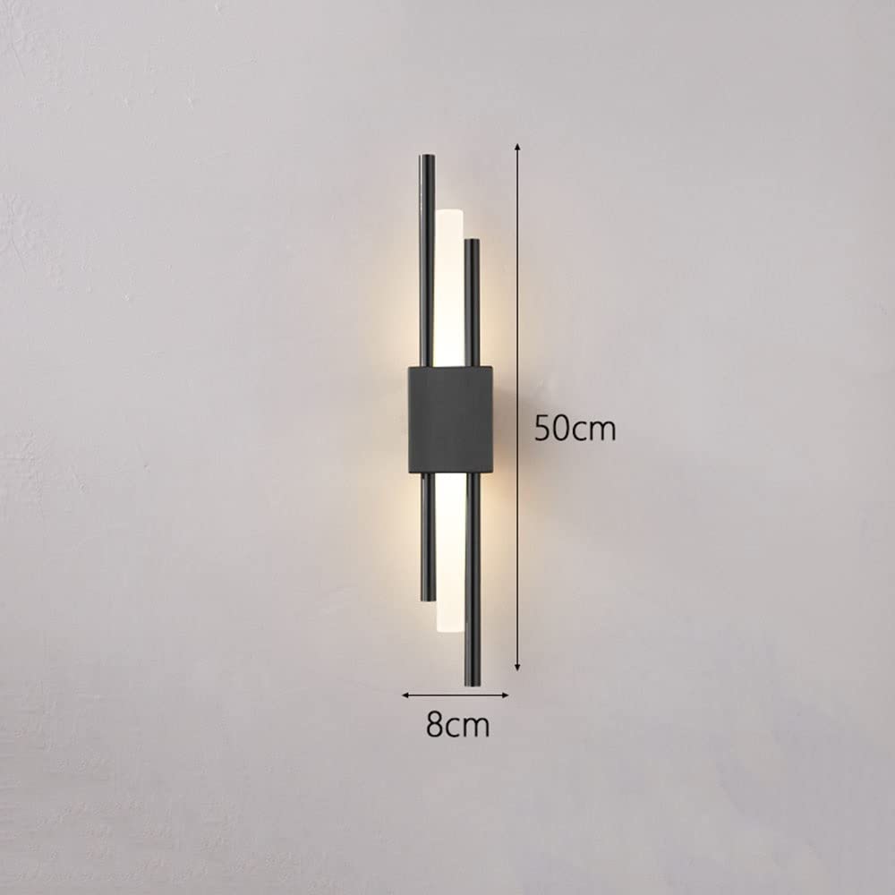 Lámpara de Pared LED con Tubo de Hierro, diseño Creativo, iluminación de Pared para Interiores, Estilo posmoderno, luz Nocturna acrílica para Dormitorio, Sala de Estar, Pasillo y escaleras.