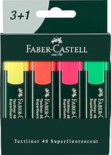 Faber-Castell 154862 - zakreślacz TEXTLINER 48 Promo, 1-5 mm, 8 szt., zawartość: 3 x żółty, 1 x zielony, pomarańczowy, różowy, niebieski, czerwony